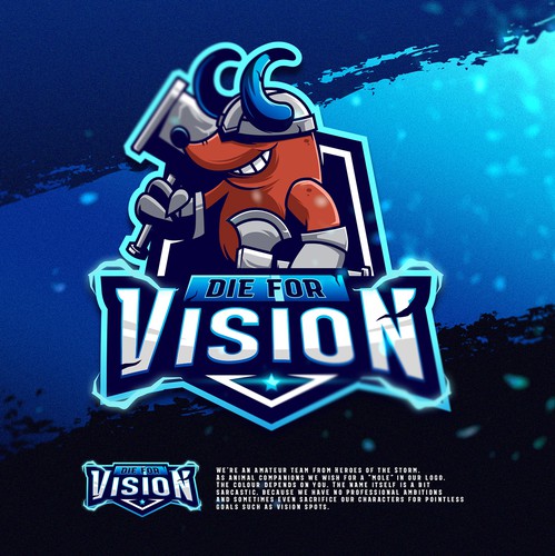 Gaming design with the title 'Logo for a Gaming Team "Die For Vision".'