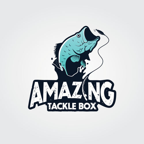 Fishing shop logo with fine tackle gears on Craiyon