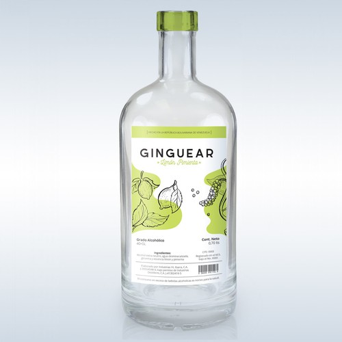 Ginger label with the title 'Label design'