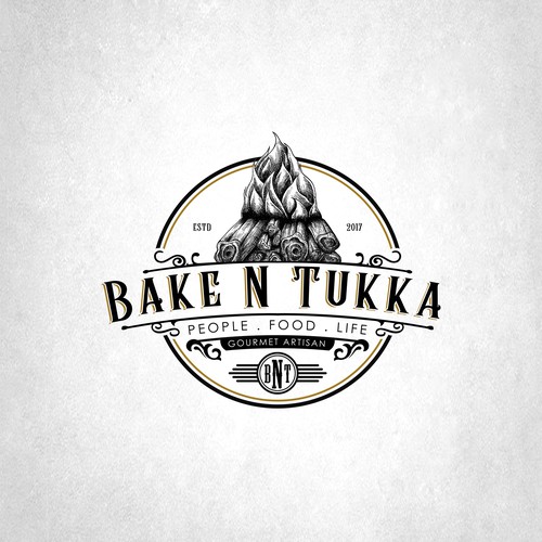 Hot logo with the title 'Bake N Tukka'