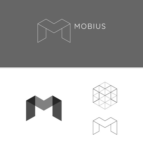 M brand with the title 'Modern logo for Mobius'