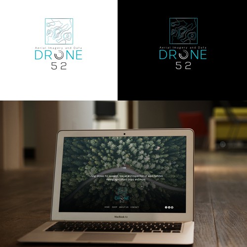 Drone logo with the title 'Logo for a Drone Company'