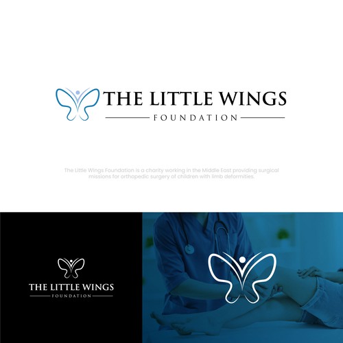Orthopedic logo with the title 'Logo design concept for The Little Wings Foundation'