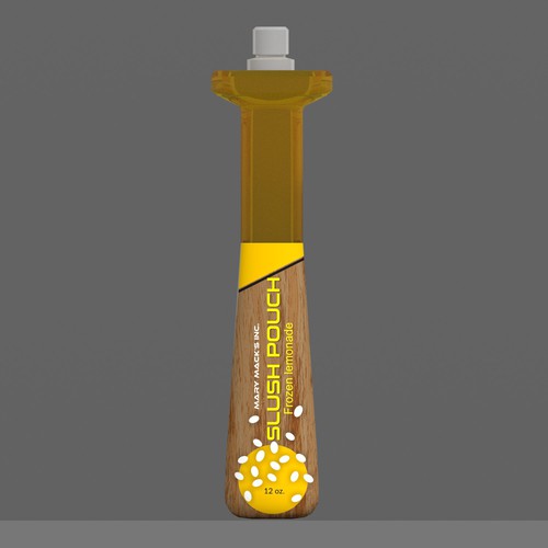 Juice packaging with the title 'SLUSH POUCH'