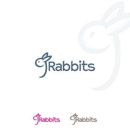 Childcare logo with the title '9 Rabbits Logo'