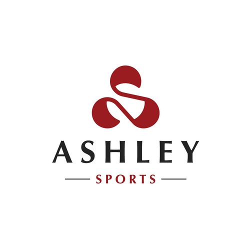 Ball logo with the title 'Initial Letter A or A and S, as well as an illustration of a ball in negative space!'