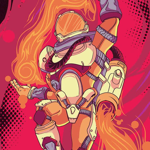 Astronaut t-shirt with the title 'Abstract astronaut '