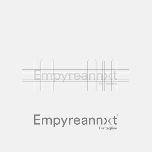 Gray logo with the title 'Empyreannxt kerning.'