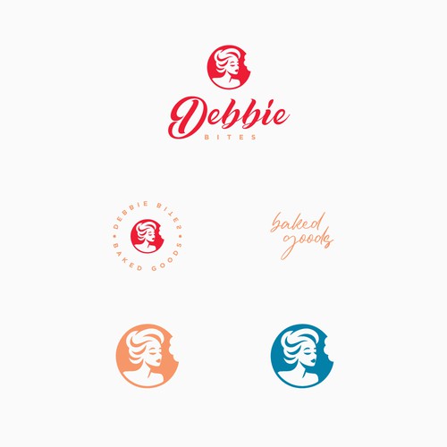 Snack logo with the title 'feminine logo for pre baked snacks business'
