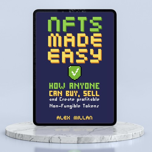 8 bit design with the title '8 bit concept for nfts made easy by alex millan'