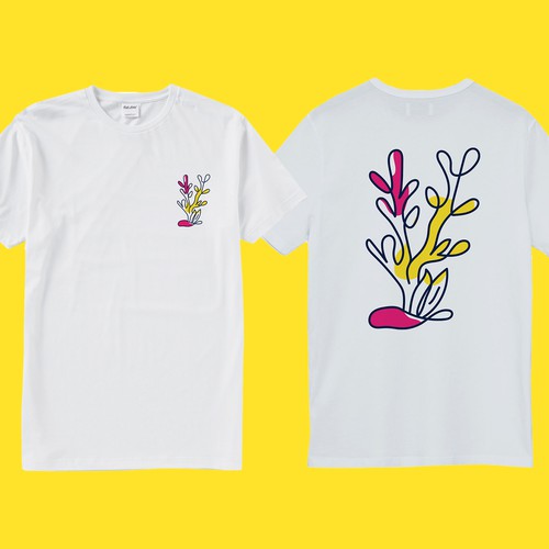 Coral design with the title 'One Line Tees Design'