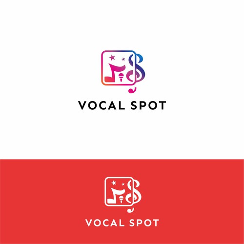 Full-color design with the title 'Vocal spot'
