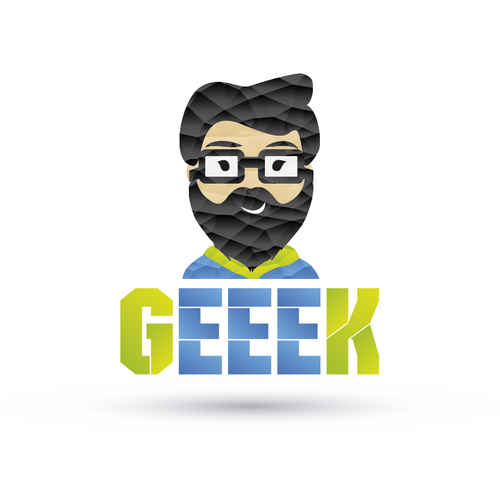 Nerd logo with the title 'Logo for Geeek'