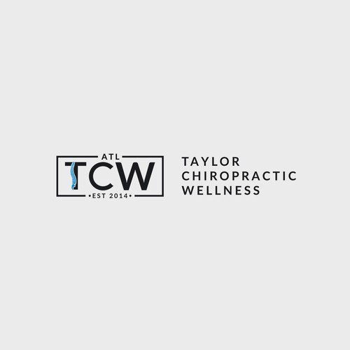 Chiropractic logo with the title 'Redesign Logo for Taylor Chiropractic Wellness (TCW)'