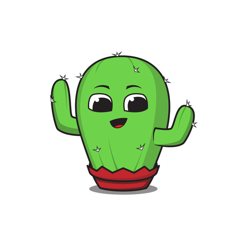 Baby artwork with the title 'Cactus mascot'