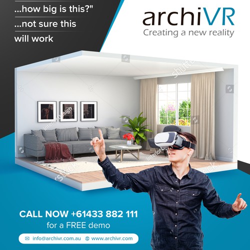 VR design with the title 'Simple and elegant flyer design for ArchiVR'