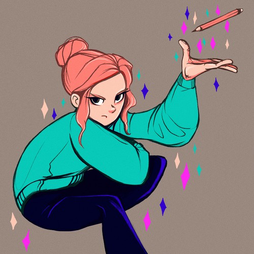 Concept art design with the title 'character concept'