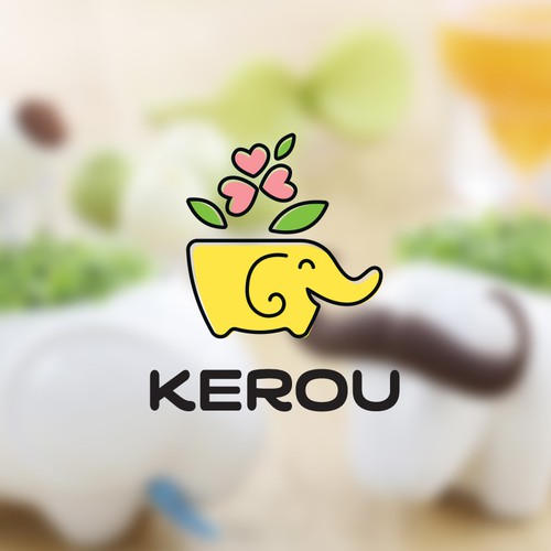 Cub logo with the title 'Logo concept for animal shaped flower pot'