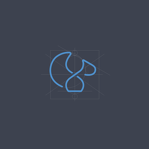 Grid design with the title 'Logo for web application.'
