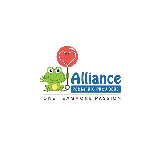 Hospital logo with the title 'logo for a childs pediatric clinic'