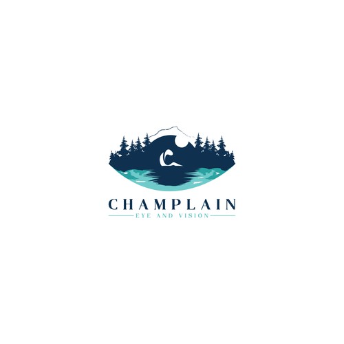 Woods design with the title 'Hand Drawn Logo for "Champlain"''