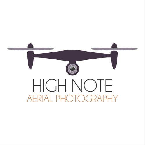 Aerial logo with the title 'Second Quadcopter Photography Design'