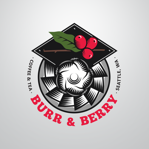 Berry logo with the title 'coffee logo design'