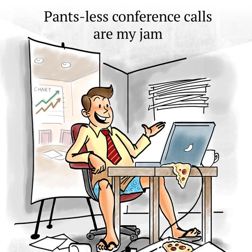 Comic artwork with the title 'Community Contest: ‘Life of an Entrepreneur’ Cartoons & Memes!'