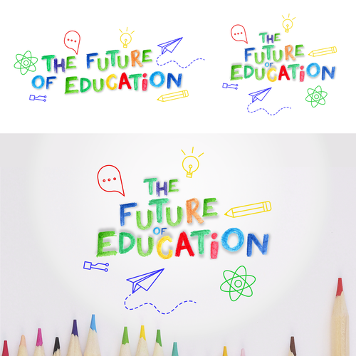 STEM design with the title 'The Future of Education Video Series Logo'