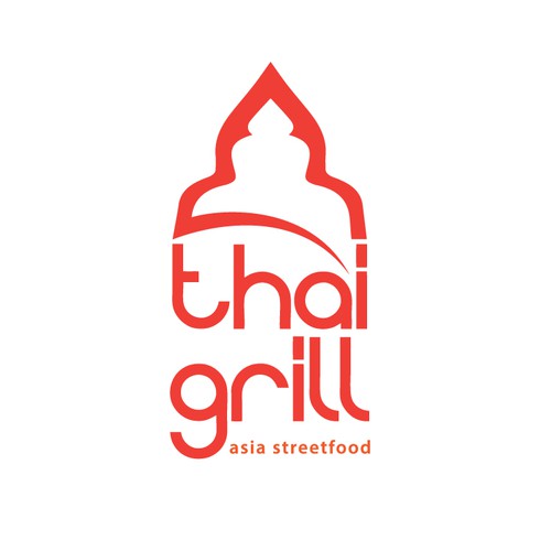 Asian logo with the title 'New Food Brand! We need a Design/Logo for our Thai Grill Konzept'