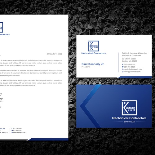Letterhead design with the title 'Business card & letterhead'