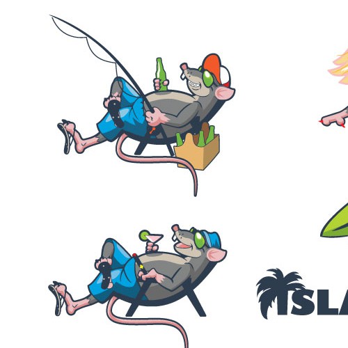 Rat design with the title 'island ratz'