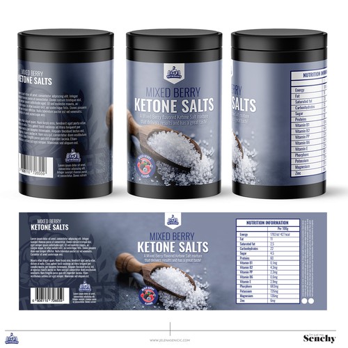 Salt design with the title 'Salt packaging design'