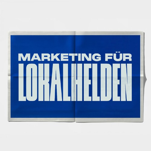 Marketing design with the title 'Logo Design Marketing für Lokalhelden'