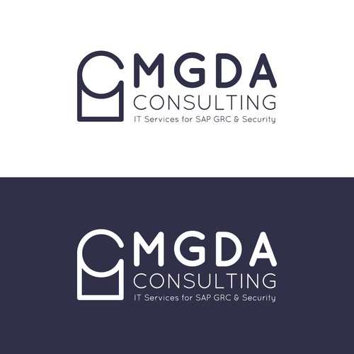 Lock logo with the title 'Rounded logo concept for MGDA'