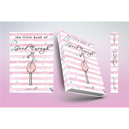 Flamingo design with the title 'Fun,playful, and iconic book cover design'