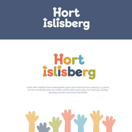 Preschool logo with the title 'Playful and colorful logo for pre school'