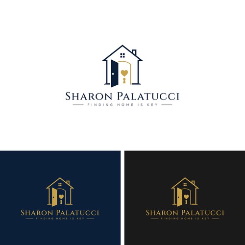 Corporate identity logo with the title 'Luxury Real Estate Logo for Sharon Palatucci'