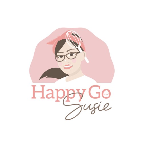 Portrait logo with the title 'Fun baking logo '