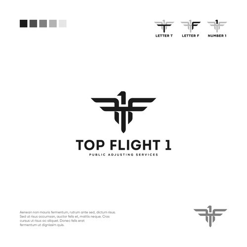 EPS design with the title 'Monogram logo design for Top Flig 1'