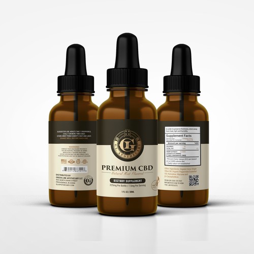 Cannabis label with the title 'CBD Label Design'