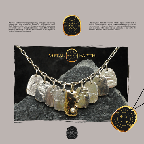 Jewelry design with the title 'METAL EARTH'