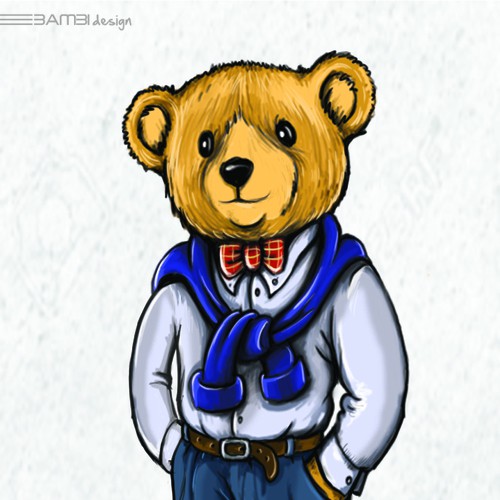 Bear design with the title 'bear character for real estate '