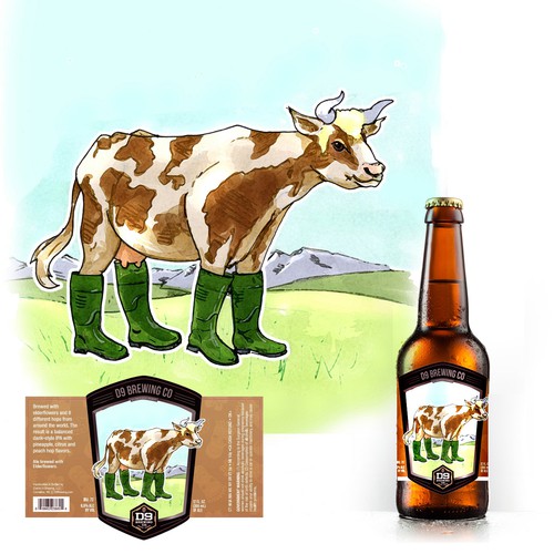 Label logo with the title 'Craft beer label with the "twinkle in the eye"'