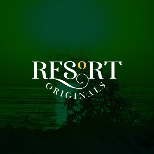 Hospitality design with the title 'Custom Resort-Themed Apparel Logo Design'