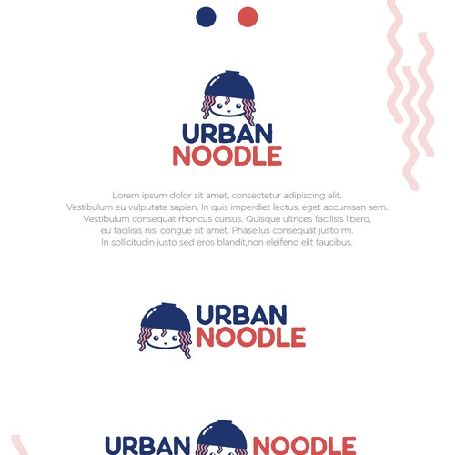Noodle logo with the title 'logo urban noodle'