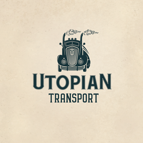 Transportation logo with the title 'A Cool Vintage Logo for Utopian Transport'