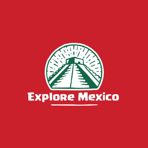 Tourism design with the title 'Explore Mexico'