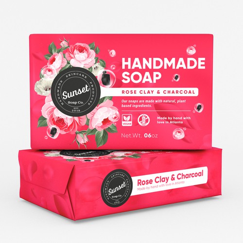 Aesthetic packaging with the title 'Box Design for Soap Bar '