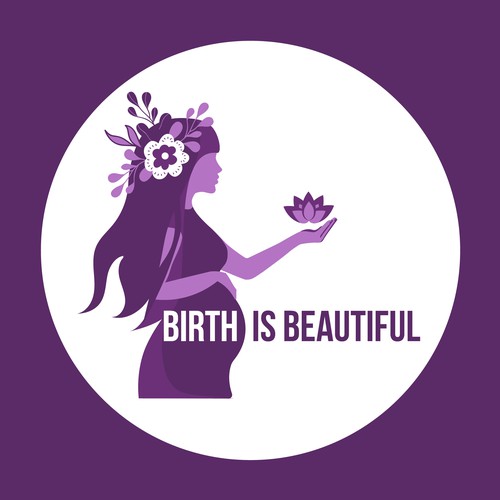 Ultrasound logo with the title 'A logo concept for a brand called Birth is Beautiful '